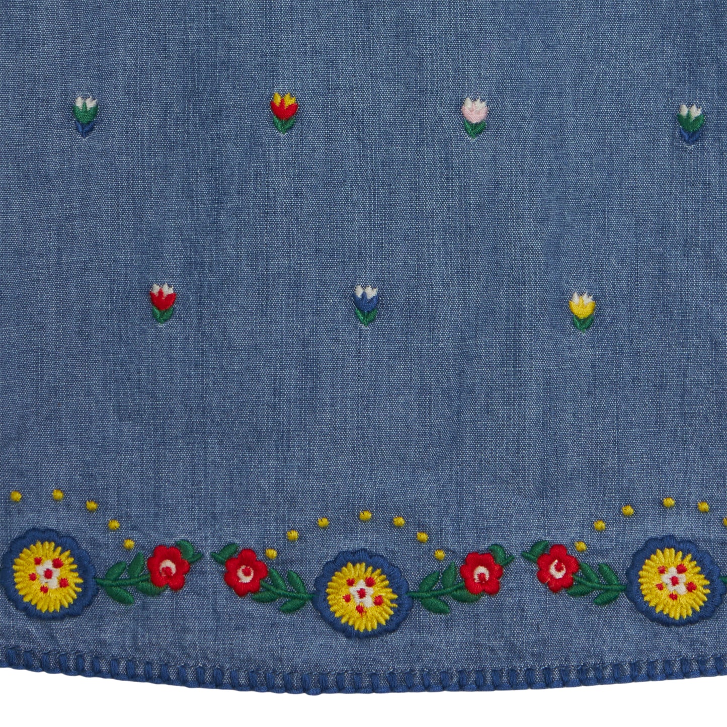 62B.TZ1A50_Z3892_606EM # Kids Long Sleeved Chambray Dress Mini Tulips
