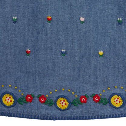 62B.TZ1A50_Z3892_606EM # Kids Long Sleeved Chambray Dress Mini Tulips