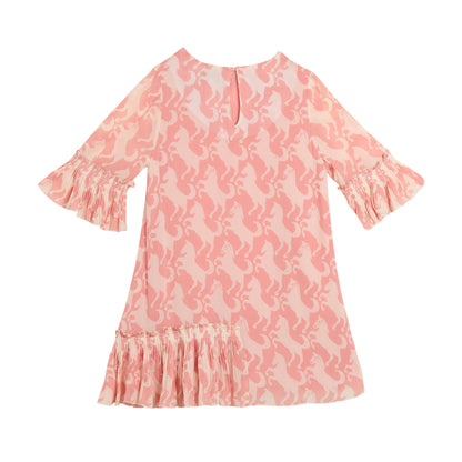 Kids Dress Pink Horses