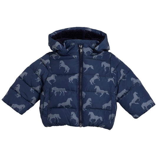 62B.TZ2337_Z4032_657GR # Βρεφικό Μπουφάν Horses Blue