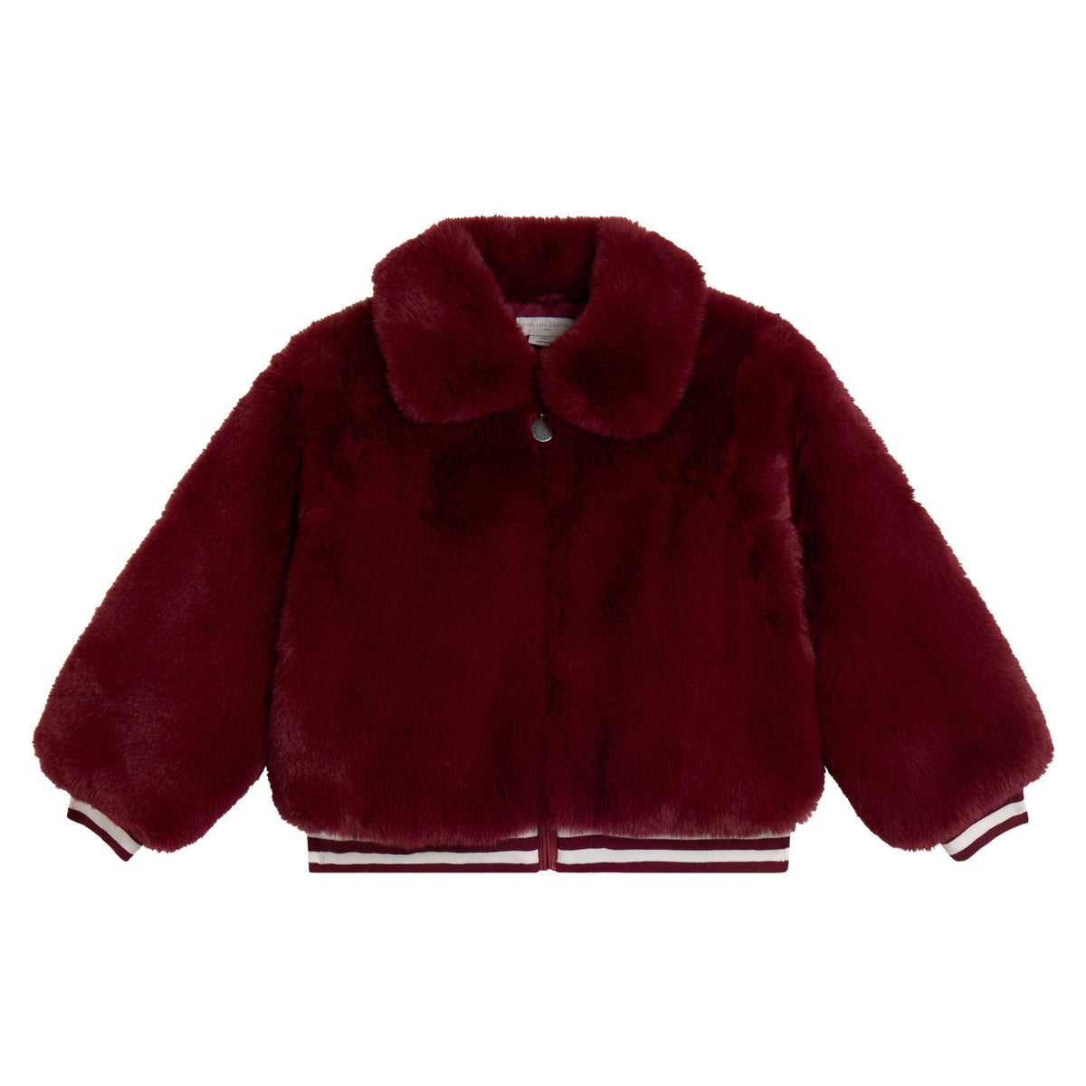Kids Faux Fur Jacket Burgundy