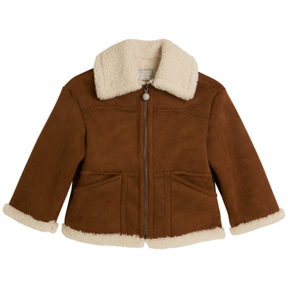 Kids Suede Jacket Rust
