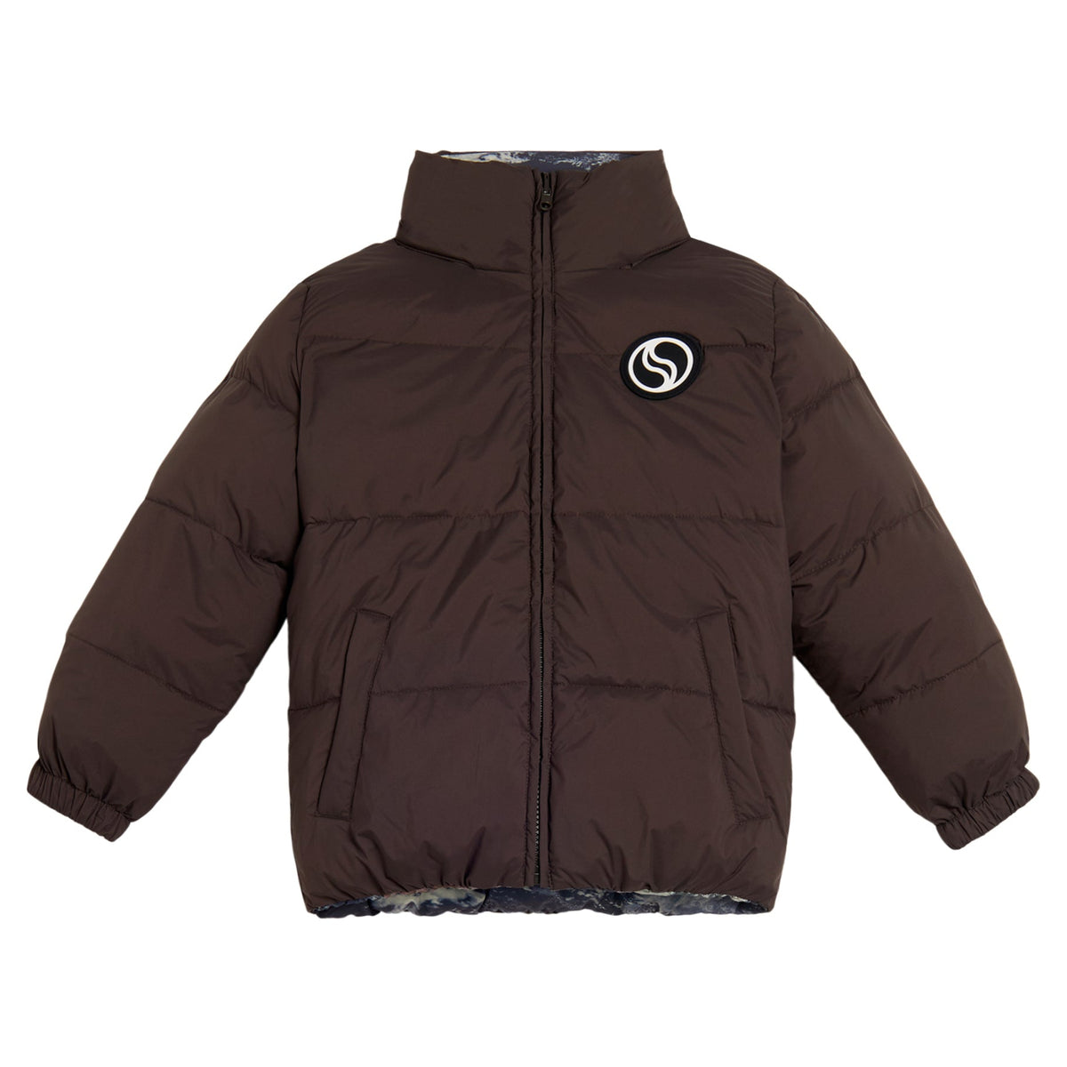 Kids Reversible Puffer Jacket Camo