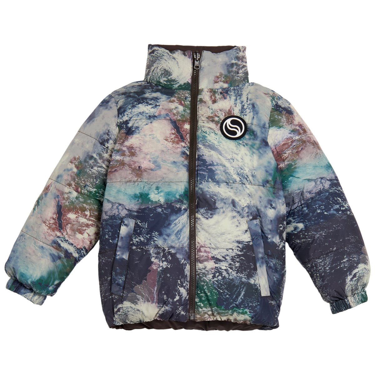 Kids Reversible Puffer Jacket Camo