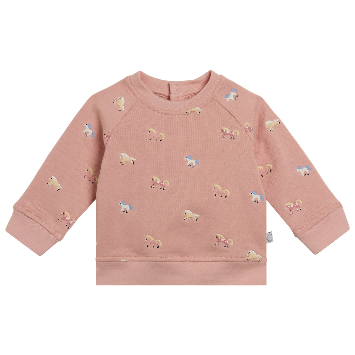 62B.TZ4090_Z4024_50MEM # Βρεφική Μπλούζα Φούτερ Pink Horses