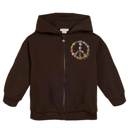 Kids Zipped Hoodie Peace