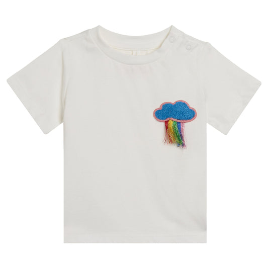 62B.TZ8021_Z3772_101 # Βρεφική Κοντομάνικη Μπλούζα T-Shirt Rainbow Cloud