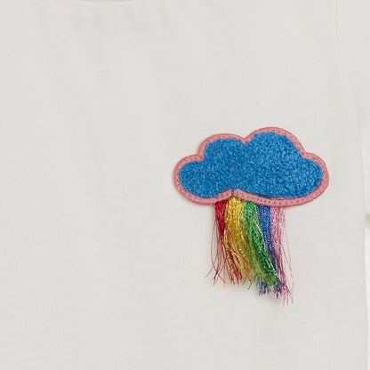 62B.TZ8021_Z3772_101 # Βρεφική Κοντομάνικη Μπλούζα T-Shirt Rainbow Cloud