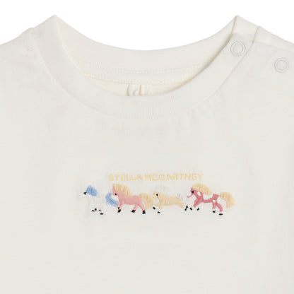 62B.TZ8031_Z3772_101 # Βρεφική Μπλούζα T-Shirt Embroidered Horses