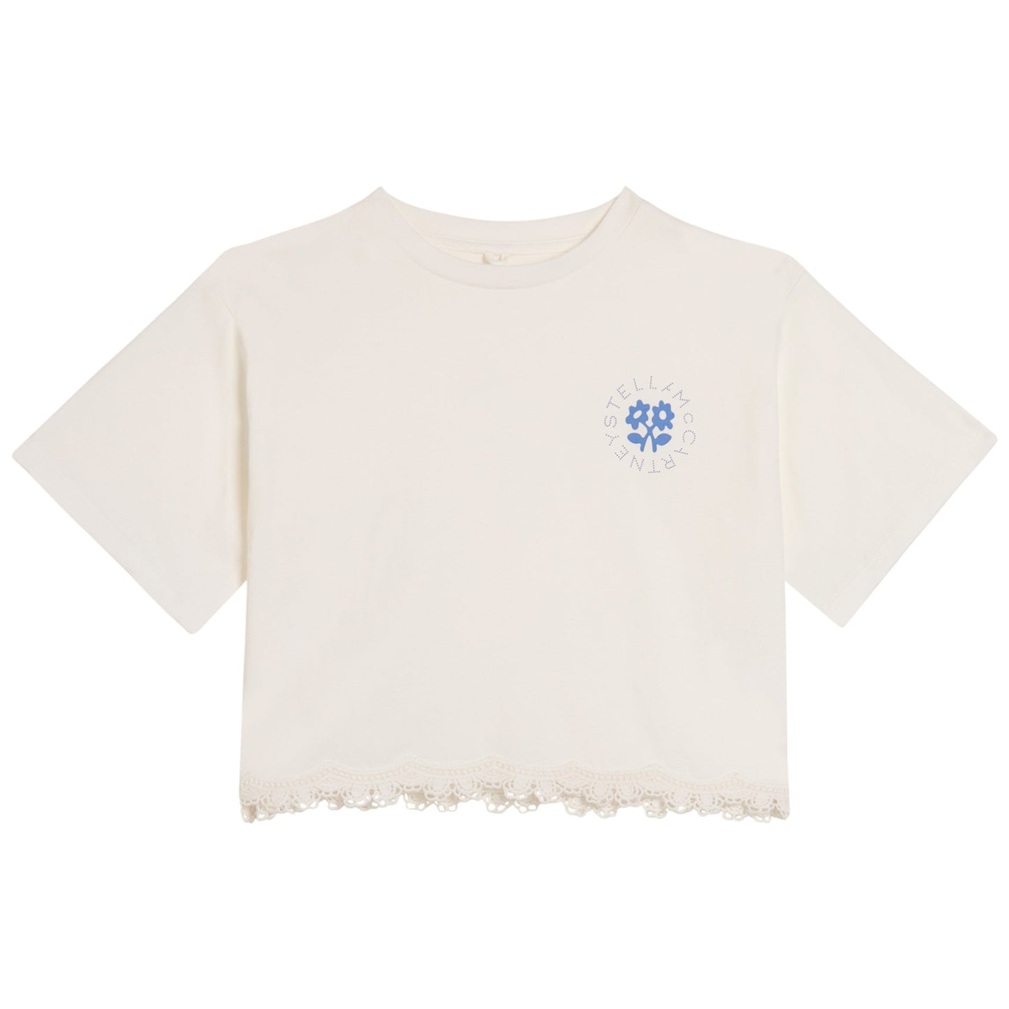 62B.TZ8A01_Z3772_101 # Παιδική Μπλούζα T-shirt Cropped Blue Flower
