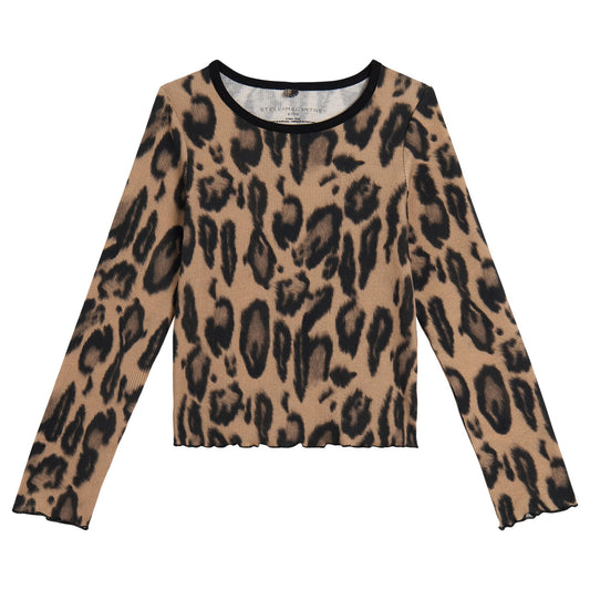 62B.TZ8D30_Z4038_132MC # Παιδική Μακρυμάνικη Μπλούζα Leopard