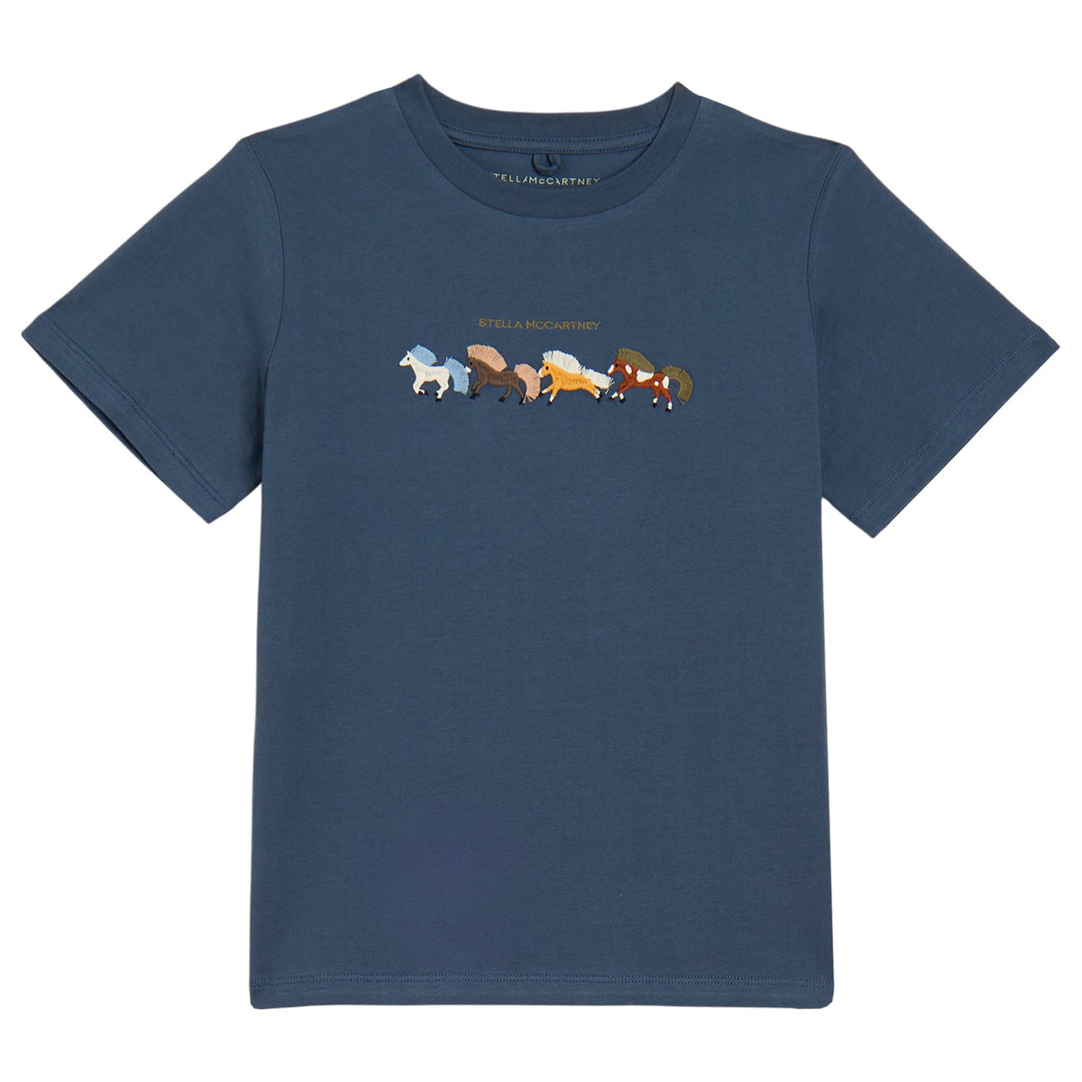 Kids T-Shirt Horses Blue