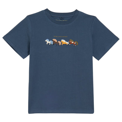 Kids T-Shirt Horses Blue