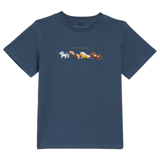 62B.TZ8P81_Z3772_657 # Παιδική Μπλούζα T-Shirt Horses Blue