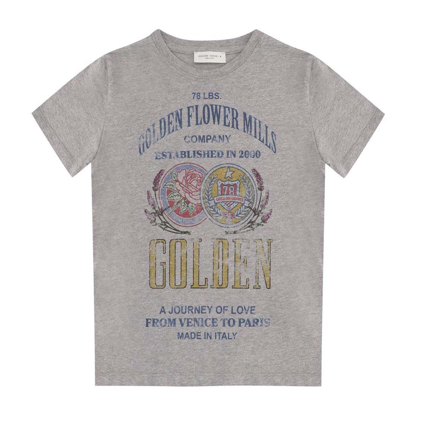 Παιδική Μπλούζα T-Shirt Golden Flower Γκρι