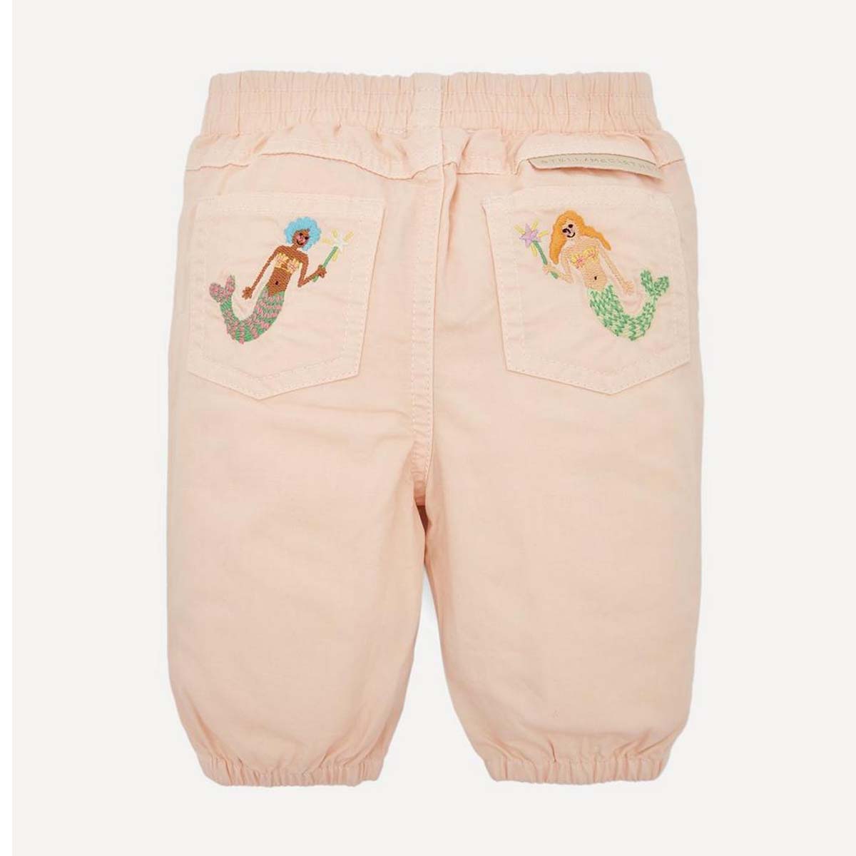 Βρεφικό Παντελόνι Chambray με Κεντημένες Γοργόνες