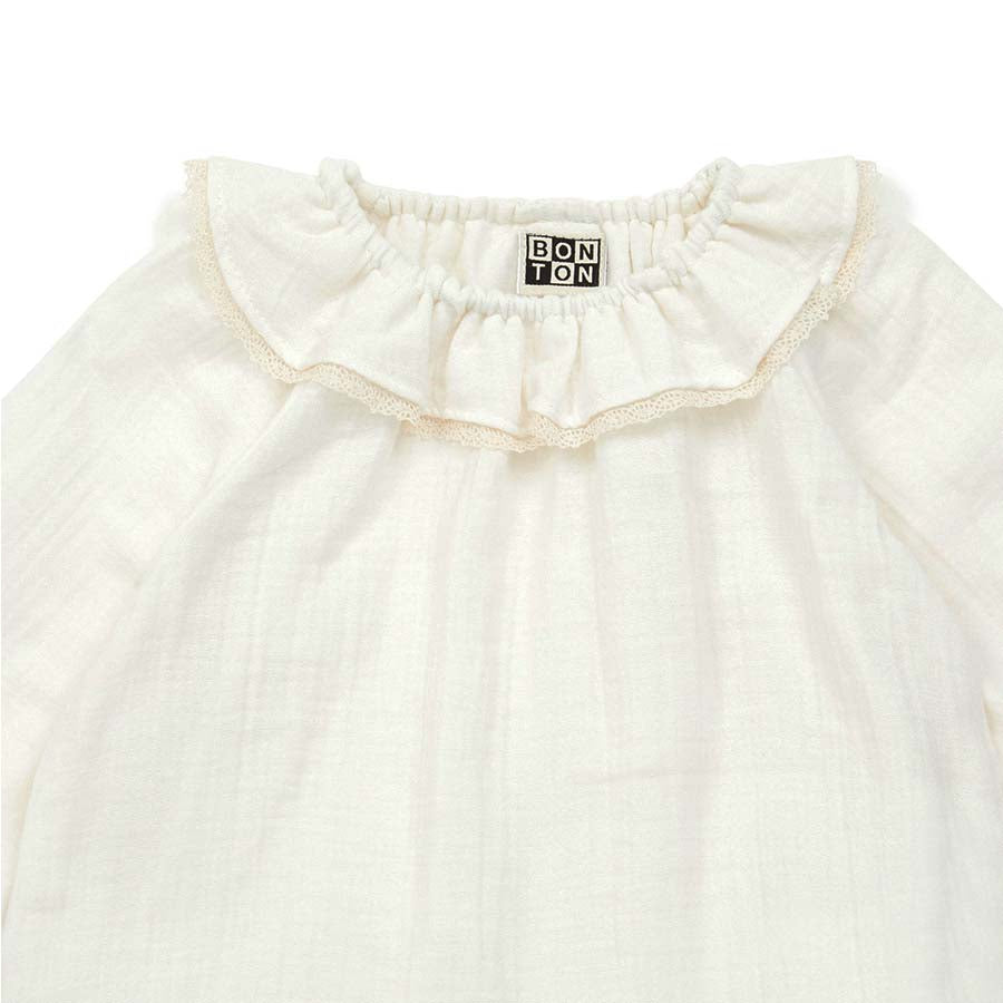 Βρεφική Μπλούζα με Φρου-Φρου Εκρού