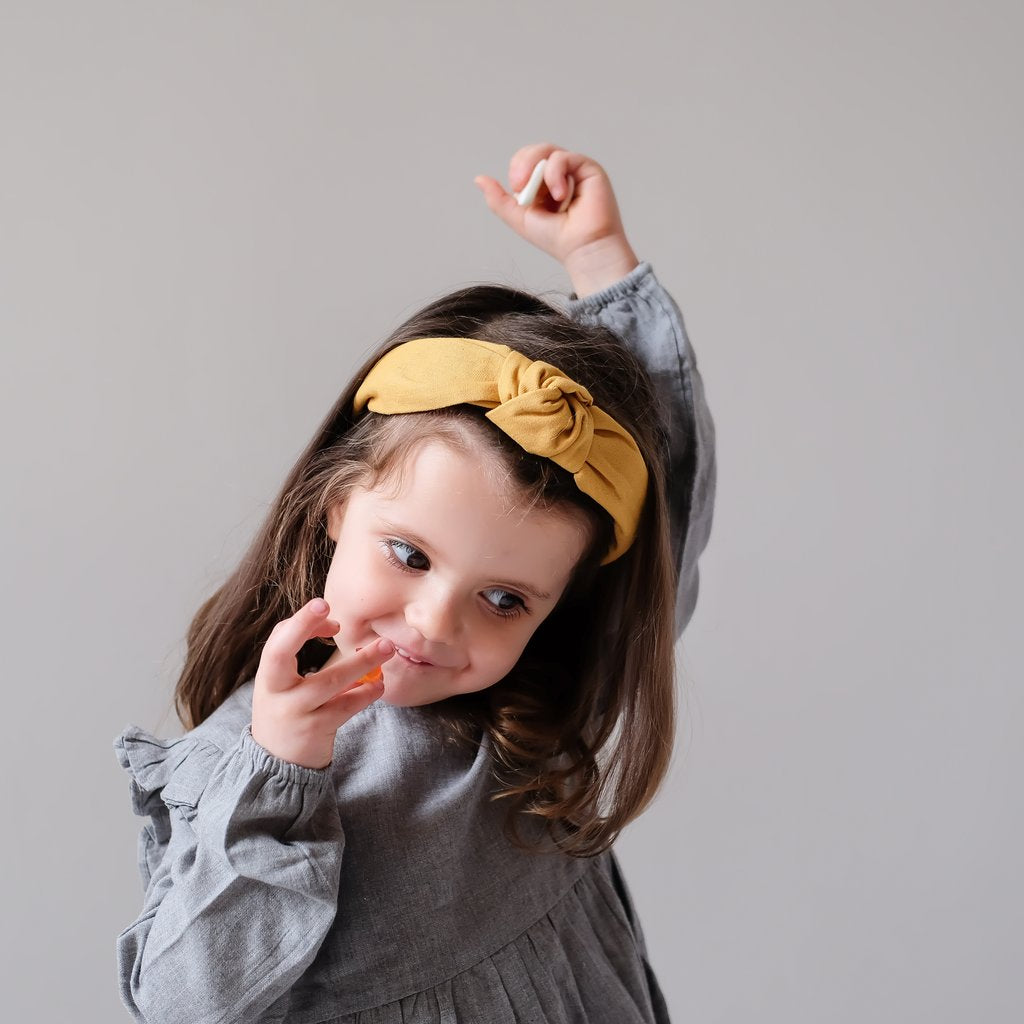 Παιδική Στέκα Μαλλιών με Κόμπο Μουσταρδί