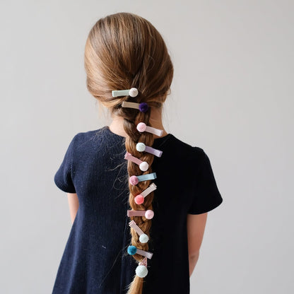 Σετ Παιδικά Κλιπ Μαλλιών Pom Pom