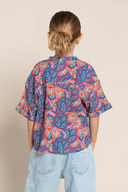 Παιδικό Πουκάμισο Oversized Wonder Multicolor Coral