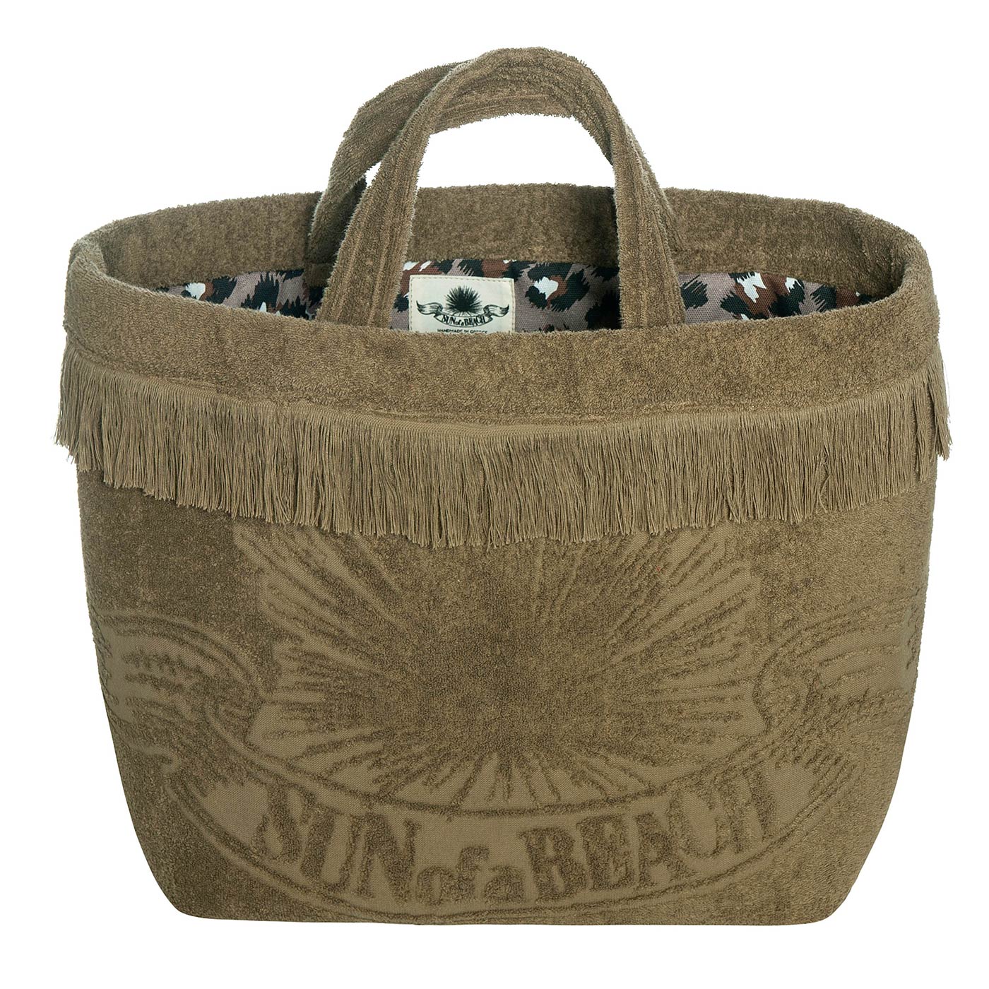 Τσάντα Παραλίας XL Moon Leopard Olive