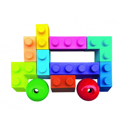 Σετ Κηρομπογιές - Τουβλάκια School Bus