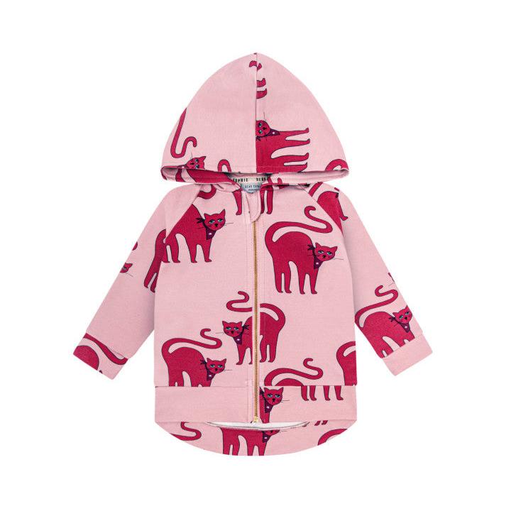 42B.CAT_HOODIE # Kids Sweatshirt Cat Pink