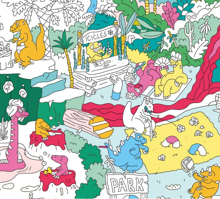 Color-in Αφίσα Δεινόσαυροι