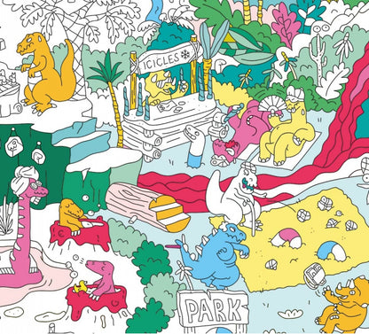 Color-in Αφίσα Δεινόσαυροι