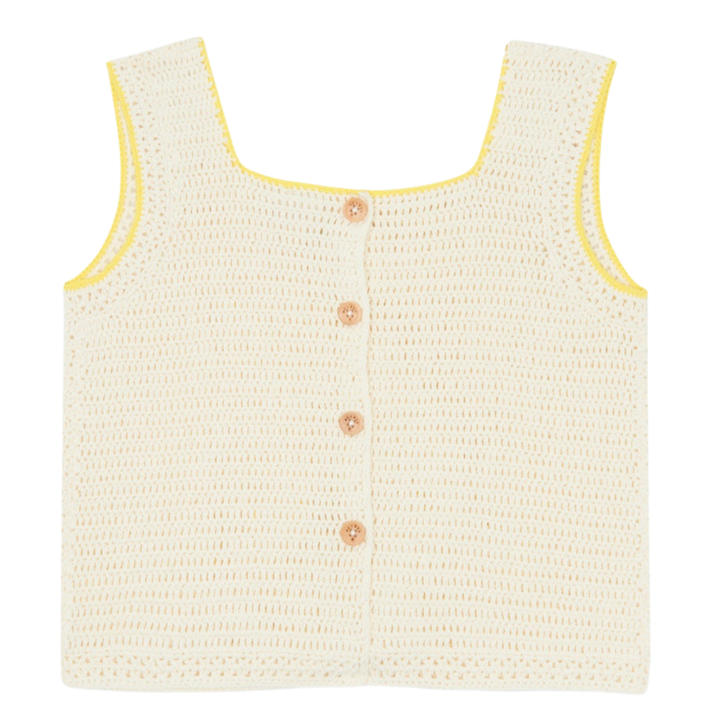 52A.BA18022-11025E # Παιδική Αμάνικη Πλεκτή Μπλούζα Yellow Hearts