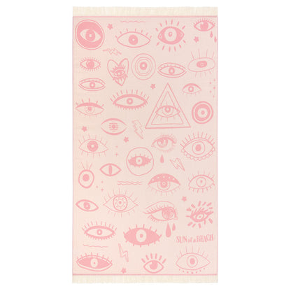 Πετσέτα Θαλάσσης Pareo Electric Eyes Pink