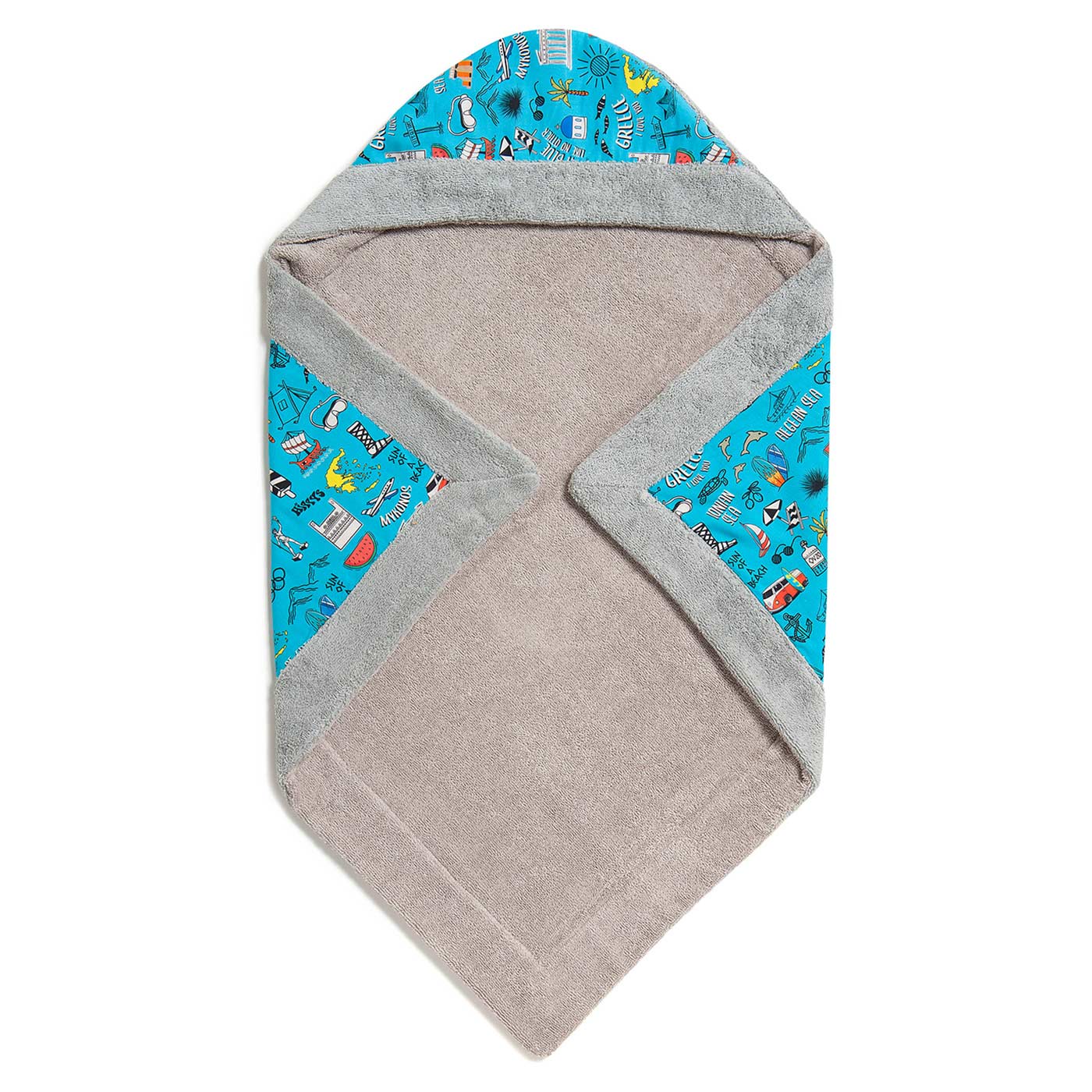 Μπουρνουζοπετσέτα Greece I Love You