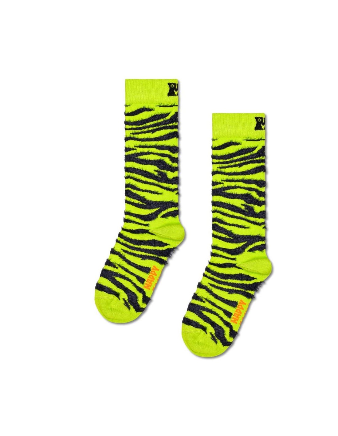 Kids Socks Knee High Fluo Zebra