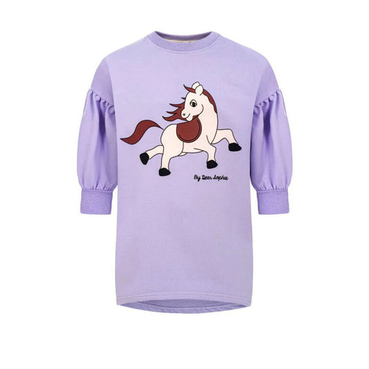 42B.HORSE_TUNIC # Παιδικό Φούτερ Φόρεμα Horse Violet