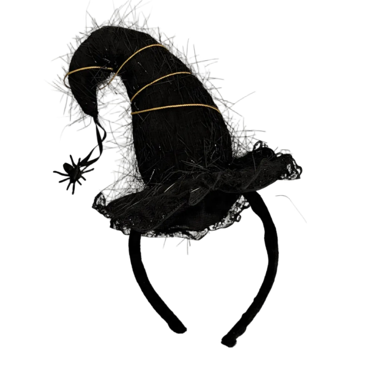 62B.HL-HEAD-HAT-BLACK # Παιδική Στέκα Μαλλιών Καπέλο με Αράχνη