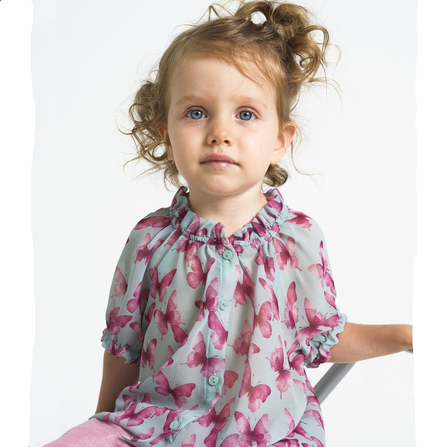 62A.41310323016 # Παιδικό Πουκάμισο Elyra Flutter Aqua Mix