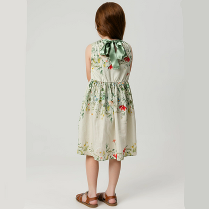 62A.PAWRGDRE0340001 # Kids Sleeveless Dress Lucrecia Bloom
