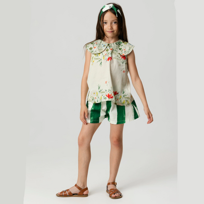 62A.PAWRGBLO0332001 # Kids Sleeveless Top Gabriela Grid 