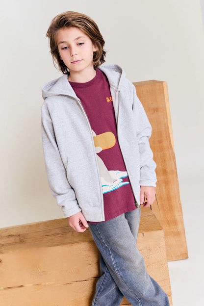 62B.226-2195-308 # Kid's Jacket Olaf Grey Melange