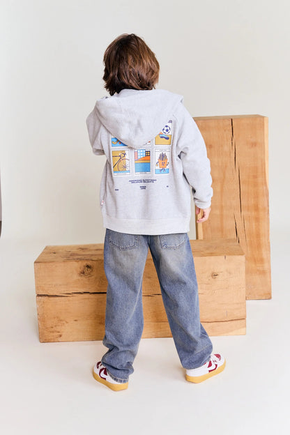 62B.226-2195-308 # Kid's Jacket Olaf Grey Melange