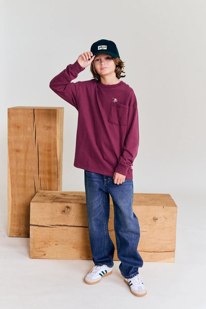 62B.226-2070-212 # Kid's Blouse Bordeaux