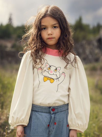 52B.2525720138 # Παιδική Μπλούζα Φούτερ Cat Off White