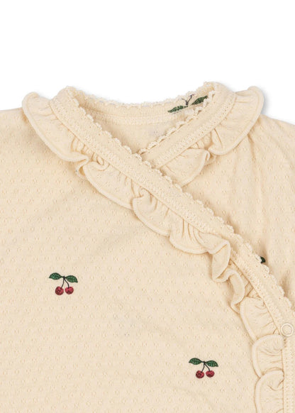 99.KS104004_CHERRY # Baby romper with ruffles CHERRY