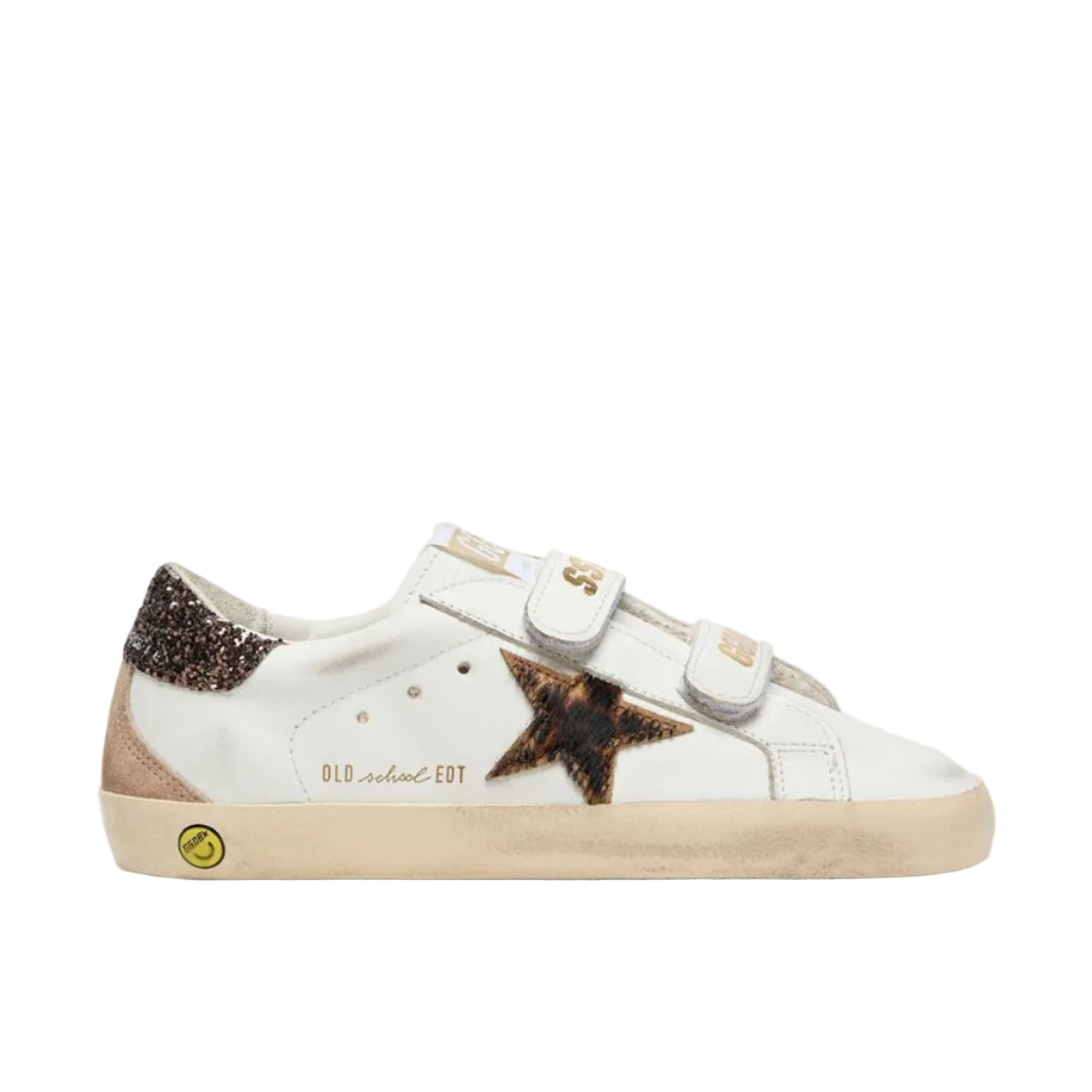 62B.GJF00177.F008668.2515 # Παιδικό Αθλητικό Παπούτσι Golden Goose White Fluffy Leopard Star