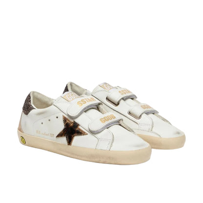 62B.GJF00177.F008668.2515 # Παιδικό Αθλητικό Παπούτσι Golden Goose White Fluffy Leopard Star