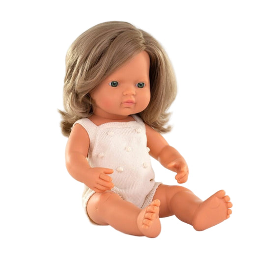 99.31287 #  Baby Girl Doll Caucasian with Dark Blonde Hair