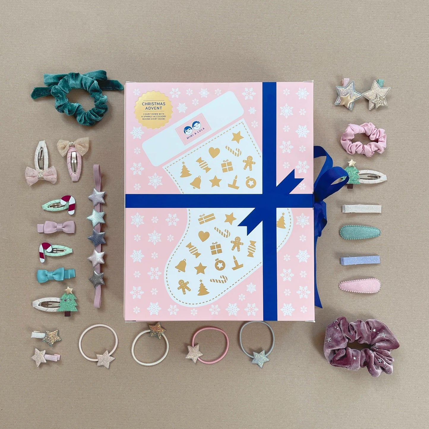 99.ML0165 # Ημερολόγιο Χριστουγέννων με Αξεσουάρ Μαλλιών