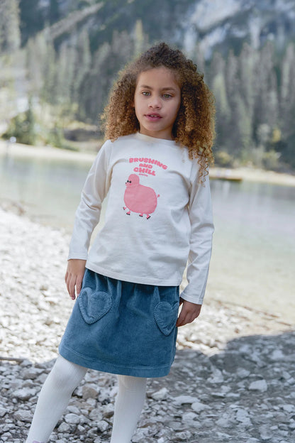 52B.BB10112-120 # Kids Long-Sleeved T-Shirt Taxo Brushing