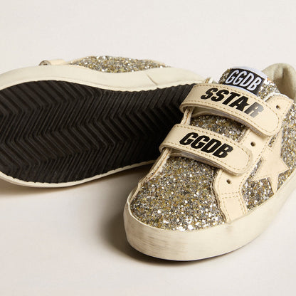 62B.GJF00111.F005314.5195 # Παιδικό Αθλητικό Παπούτσι Golden Goose All Glitter Platinum