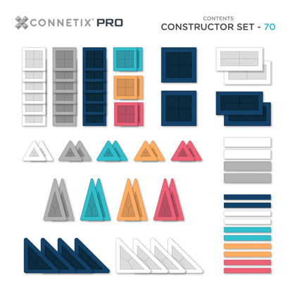 99.CPTOOO70CO # Magnetic Construction Toy Constructor PRO 70pc